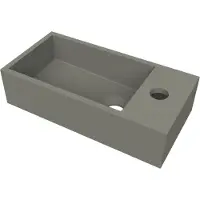 Arcqua Fontein flair 36x18x9 cm met kraangat rechts mat beton