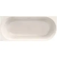 Xenz Zara L 180x80x60 hoekbad crème light mat incl. sleuf overloop. Afvoer crème light mat