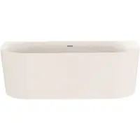Xenz Zara 155x80 cm half vrijstaand bad crème mat