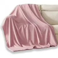 Cotton World Zachte Pluche Deken 160x200cm - Poederroze Microvezel Plaid