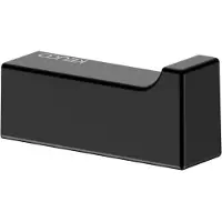 Keuco Handdoekhaak van metaal, zwart mat gepoedercoat, voor badkamer en gastentoilet, wandhaken voor handdoeken en badjassen, Edition 11 Black Selection