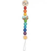 Goki Fopspeenketting - Flower Power Van - L21cm - Hout