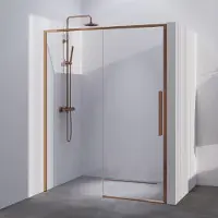 Brauer season nisdeur model b met schuifdeur helder glas 140x200 omkeerbaar incl. Glascoating season-koper