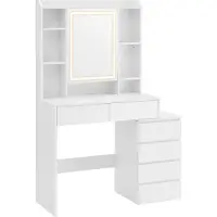 Vasagle Kaptafel met LED verlichting modern wolk wit