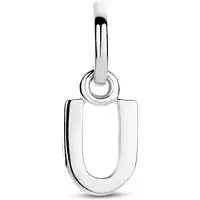 The Jewelry Collection Zilver Gerhodineerde Hanger letter U 1333761