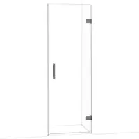 Maxaro Diamond Douchedeur | 70 cm Zwart metaal Helder glas Draaideur
