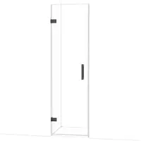 Maxaro Diamond Douchedeur | 60 cm Zwart chroom Helder glas Draaideur