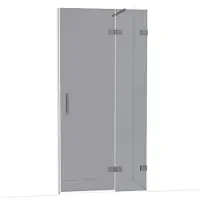 Maxaro Diamond Douchedeur 100 cm Zwart Metaal Rookglas Draaideur | Douchedeur | Draaideur Douche | Glazen Douchedeur