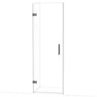 Maxaro Diamond Douchedeur | 70 cm Zwart metaal Helder glas Draaideur