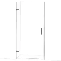 Maxaro Diamond Douchedeur | 100 cm Zwart metaal Helder glas Draaideur