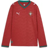 Puma Functioneel shirt 'Portugal 2026' smaragd / vuurrood / zwart / wit