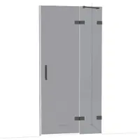 Maxaro Diamond Douchedeur 100 cm Zwart Chroom Rookglas Draaideur | Douchedeur | Glazen Douchedeur