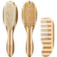 Meyco Baby Stripe Kapset - Bamboe - Natural/Walnut - 3-delig