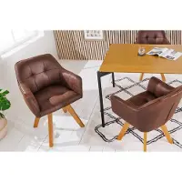 Invicta Design stoel LOFT antiek bruin draaiframe van massief beukenhout met armleuning - 42389