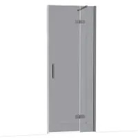 Maxaro Diamond Douchedeur | 80 cm Zwart metaal Rookglas Draaideur | Douchedeur glas | Glazen Douchedeur | Nisdeur Douche