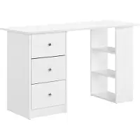 In And OutdoorMatch Binnen- en buitentafel Ginni - Met 3 lades - En vakken - 120x49x72 cm - Wit - Decoratieve tafel - Praktisch