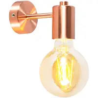 QAZQA Smart Art Deco wandlamp koper incl. G95 WiFi lichtbron - Facil