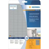 Herma Typeplaatje-etiketten, zilver, A4, 25 x 10 mm, extreem sterk hechtend, weervast,