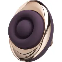 Belou - vulva vibrator - oplaadbaar, roterend - siliconen, paars