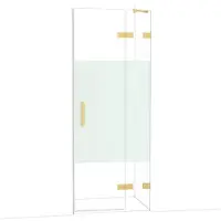 Maxaro Diamond Douchedeur | 80 cm Goud Helder met matte strook Draaideur