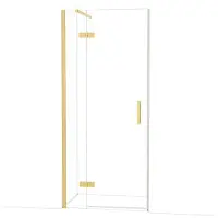 Maxaro Diamond Douchedeur | 90 cm Goud Helder glas Draaideur
