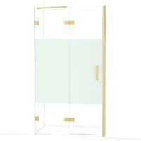 Maxaro Diamond Douchedeur | 110 cm Goud Helder met matte strook Draaideur
