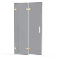 Maxaro Diamond Douchedeur | 110 cm Lichtgoud Rookglas Draaideur