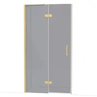 Maxaro Diamond Douchedeur | 110 cm Goud Rookglas Draaideur