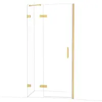 Maxaro Diamond Douchedeur | 100 cm Goud Helder glas Draaideur