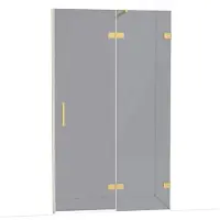 Maxaro Diamond Douchedeur | 120 cm Goud Rookglas Draaideur