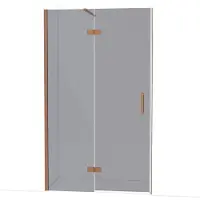 Maxaro Diamond Douchedeur | 120 cm Koper Rookglas Draaideur