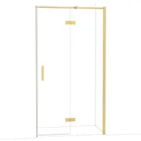 Maxaro Diamond Douchedeur | 110 cm Goud Helder glas Draaideur