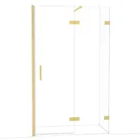 Maxaro Diamond Douchedeur | 120 cm Goud Helder glas Draaideur