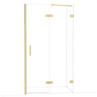 Maxaro Diamond Douchedeur | 110 cm Goud Helder glas Draaideur