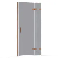 Maxaro Diamond Douchedeur | 90 cm Koper Rookglas Draaideur