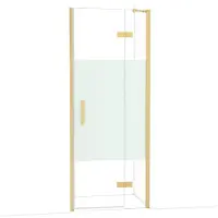 Maxaro Diamond Douchedeur | 80 cm Goud Helder met matte strook Draaideur
