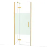Maxaro Diamond Douchedeur | 80 cm Goud Helder met matte strook Draaideur
