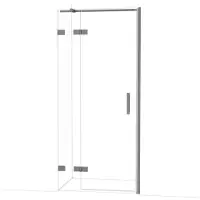 Maxaro Diamond Douchedeur | 90 cm Zwart metaal Helder glas Draaideur