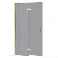 Maxaro Diamond Douchedeur | 110 cm Lichtgoud Rookglas Draaideur