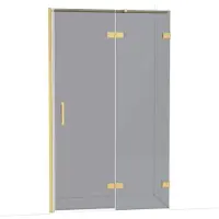 Maxaro Diamond Douchedeur | 120 cm Goud Rookglas Draaideur