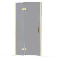Maxaro Diamond Douchedeur | 100 cm Lichtgoud Rookglas Draaideur