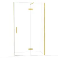 Maxaro Diamond Douchedeur | 120 cm Goud Helder glas Draaideur