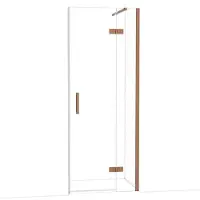 Maxaro Diamond Douchedeur | 80 cm Koper Helder glas Draaideur
