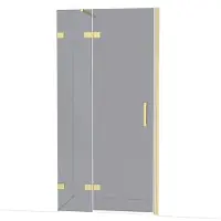 Maxaro Diamond Douchedeur | 100 cm Lichtgoud Rookglas Draaideur