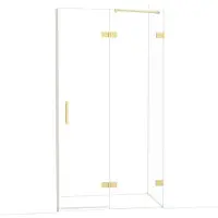 Maxaro Diamond Douchedeur | 110 cm Lichtgoud Helder glas Draaideur