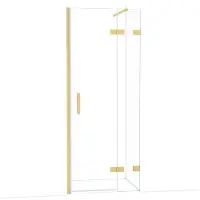 Maxaro Diamond Douchedeur | 80 cm Goud Helder glas Draaideur