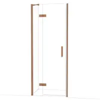 Maxaro Diamond Douchedeur | 80 cm Koper Helder glas Draaideur