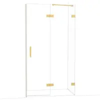 Maxaro Diamond Douchedeur | 110 cm Goud Helder glas Draaideur