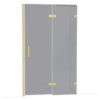 Maxaro Diamond Douchedeur | 120 cm Goud Rookglas Draaideur