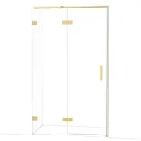 Maxaro Diamond Douchedeur | 120 cm Goud Helder glas Draaideur